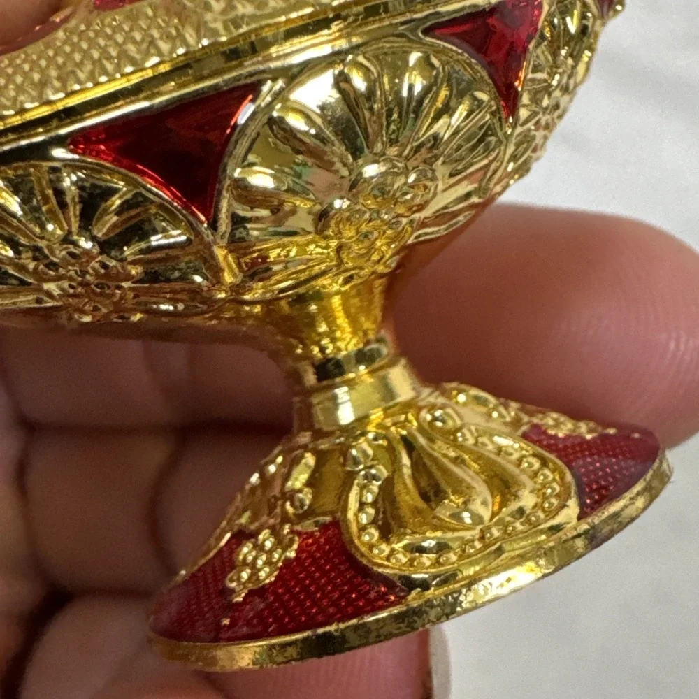 Aladdin's Lamp Miniature Metal Craft, Red and Gold